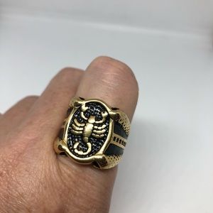 Golden Stainless steel scorpion unisex ring